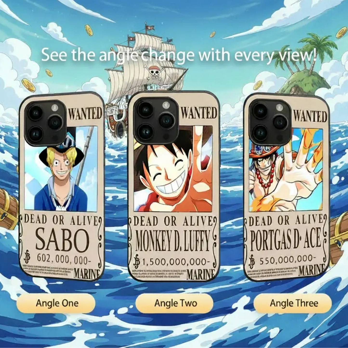Sabo-Luffy-Ace 3D Phone Case